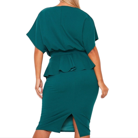 Boohoo BOAT NECK PEPLUM DRESS - Picture 3 of 7